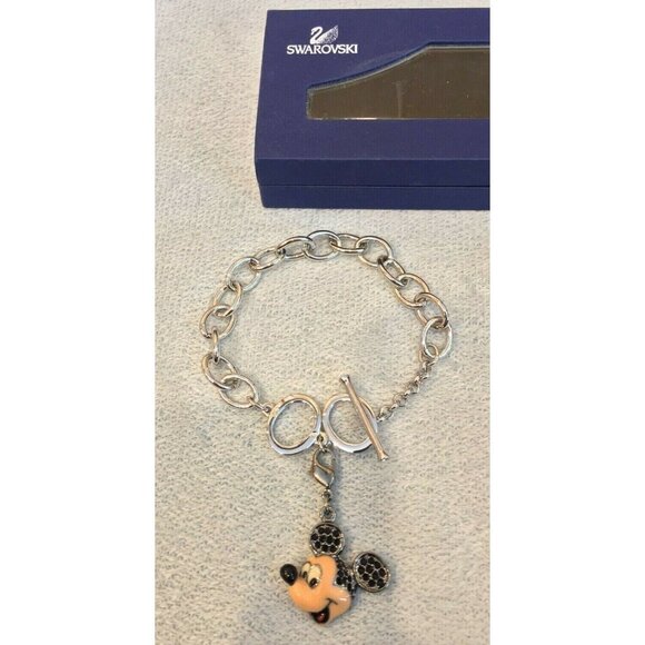 Swarovski Jewelry - NWT Disney Swarovski Crystal Charm Toggle Bracelet with Mickey Charm